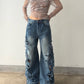 Custom Scratched Denim 5 pockets