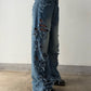 Custom Scratched Denim 5 pockets